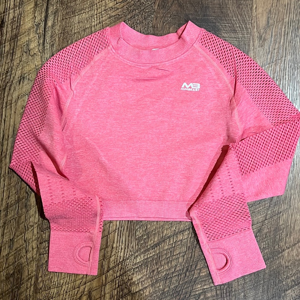 Minibeast Pink Cropped Top Size Med